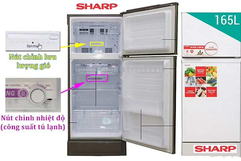 Cách điều chỉnh nhiệt độ tủ lạnh Sharp