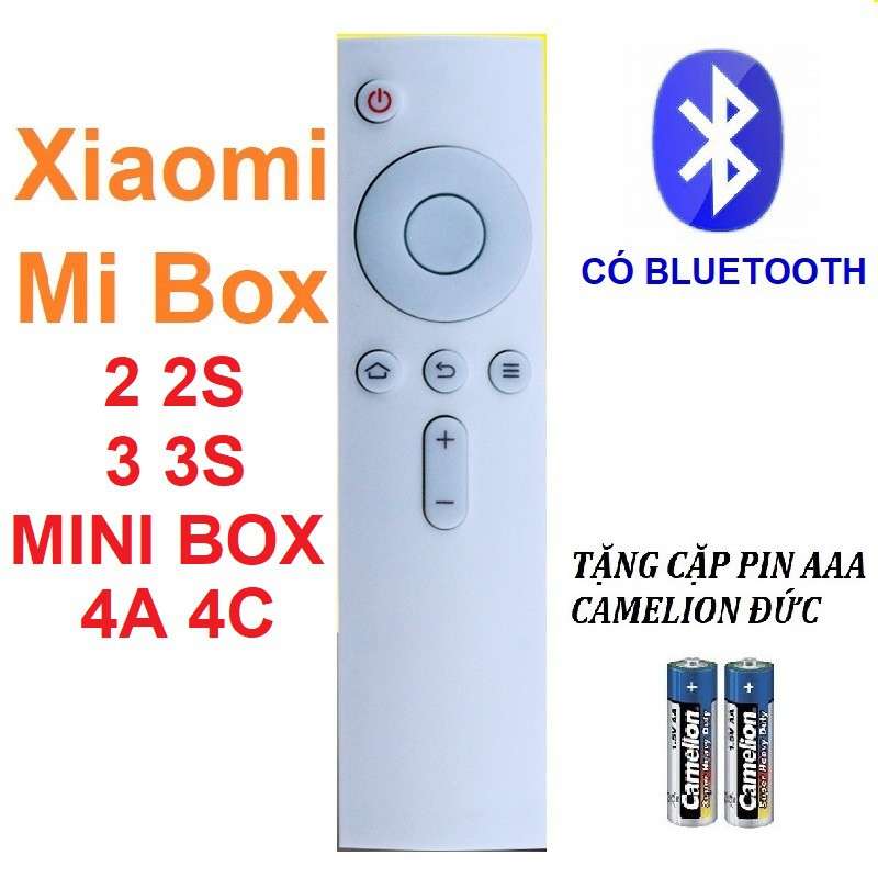 Remote điều khiển Xiaomi Mi box MINI trắng 3c 3s 4a 4c (Kết nối bluetooth - Tặng pin)