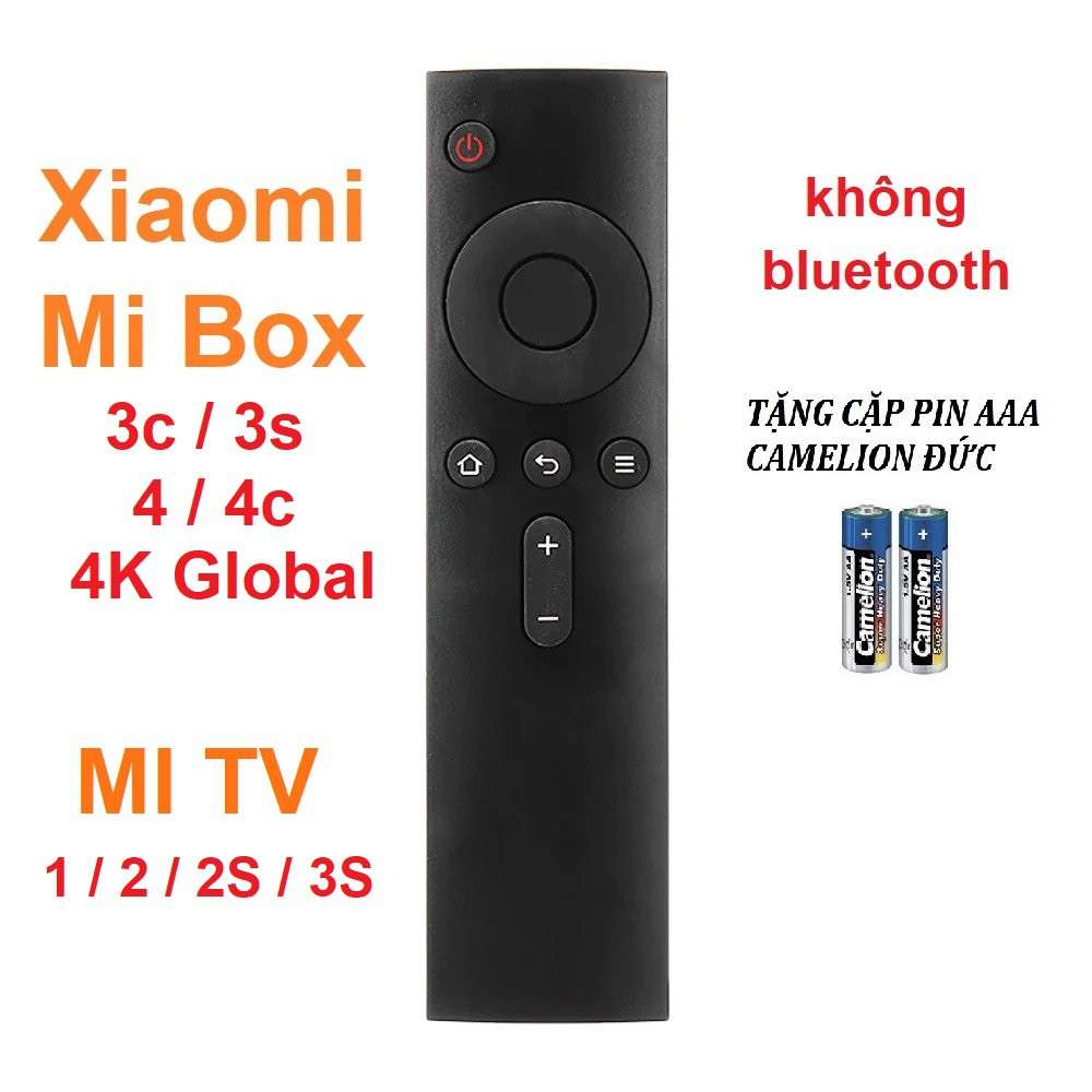 Remote điều khiển Xiaomi Mi box 3c 3s 4 4c 4K Global Mibox smart Mi tv 1 2 2s 3s (Hàng xịn - Tặng pin)