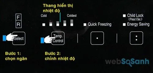 Cách điều chỉnh nhiệt độ từng ngăn tủ lạnh Hitachi