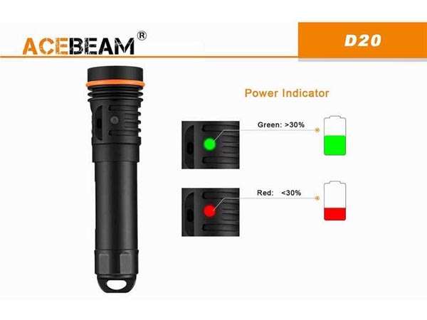 đèn pin lặn acebeam D20