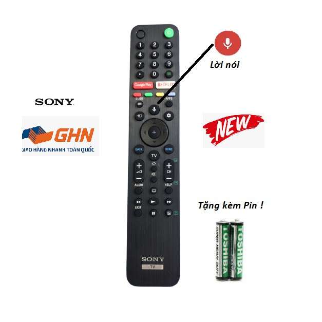 Điều khiển tivi Sony giọng nói RMF-TX500Phàng Tốt, Tặng kèm pin