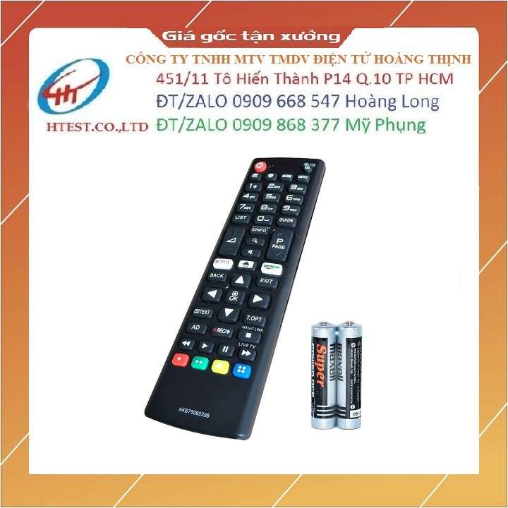 Remote Điều Khiển TV LG Thông Minh AKB75095308 (Kèm Pin AAA )