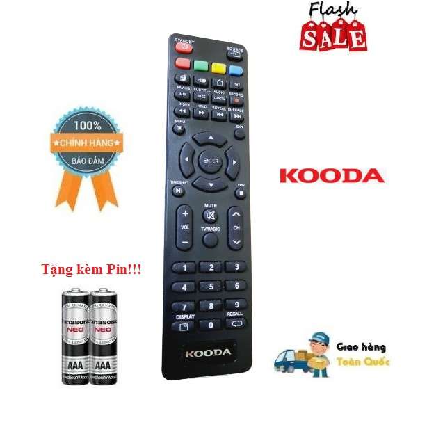 Remote Điều khiển tivi Kooda các dòng LED/LCD/Smart TV- Hàng chính hãng theo TV mới 100% Tặng kèm Pin