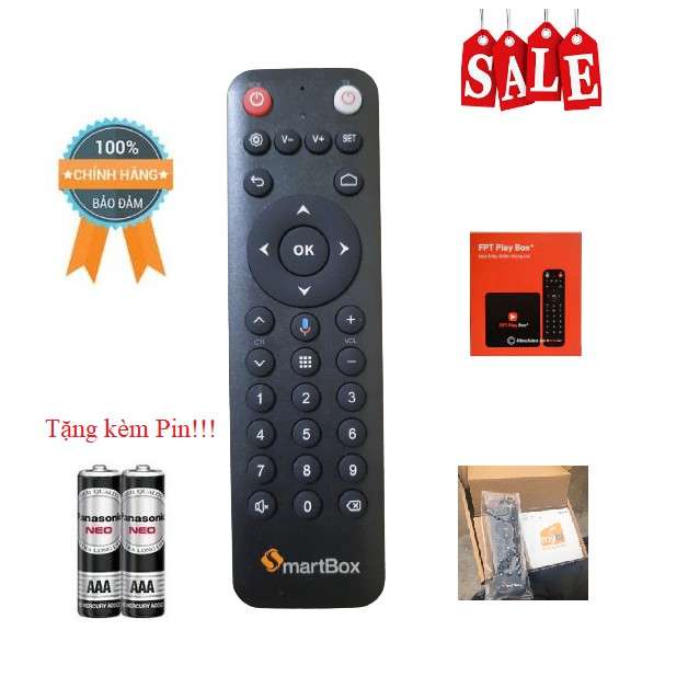 Điều khiển Smartbox Android MyTV giọng nói dùng chung FPT Smartbox- Hàng chính hãng 100% Tặng kèm Pin