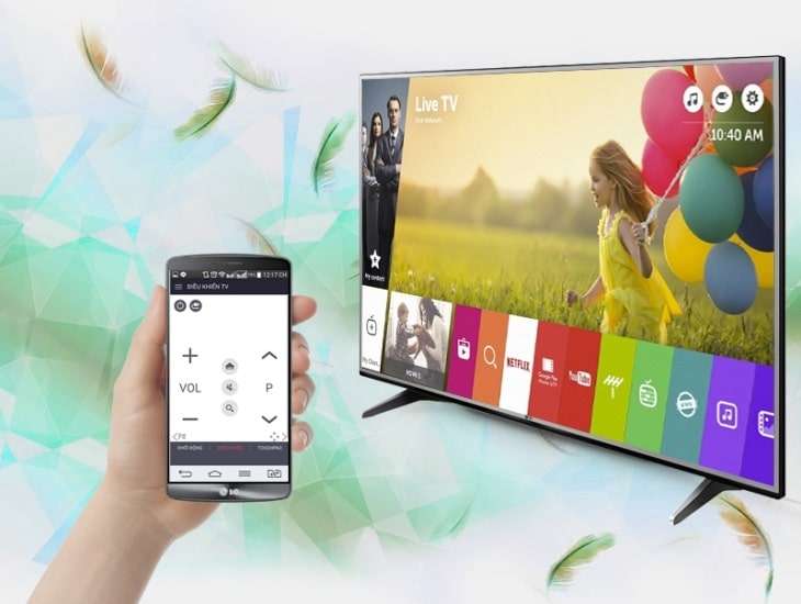 Dùng ứng dụng LG TV Plus