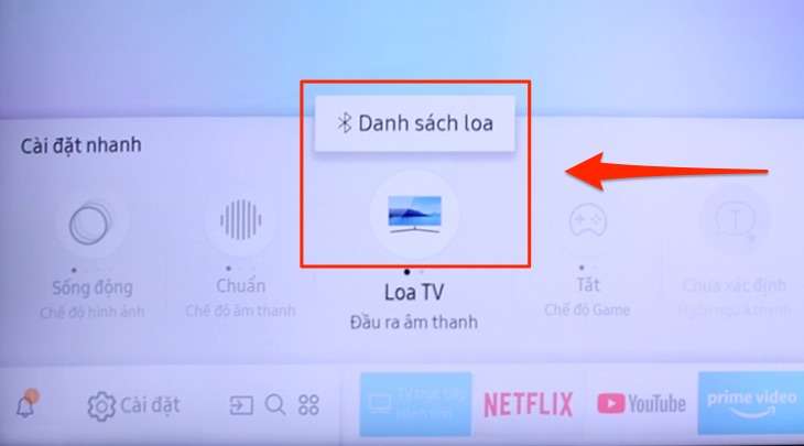 Cách kết nối loa Bluetooth với tivi Samsung
