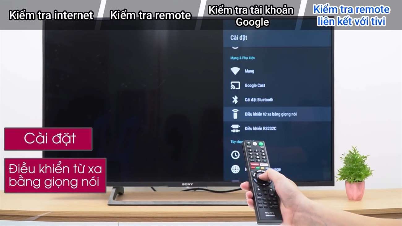 Smart Tivi Sony không điều khiển được bằng giọng nói và cách khắc phục ngay tại nhà