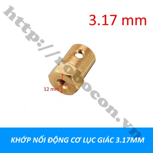 PKK312 Khớp Nối Động Cơ Lục Giác 6mm