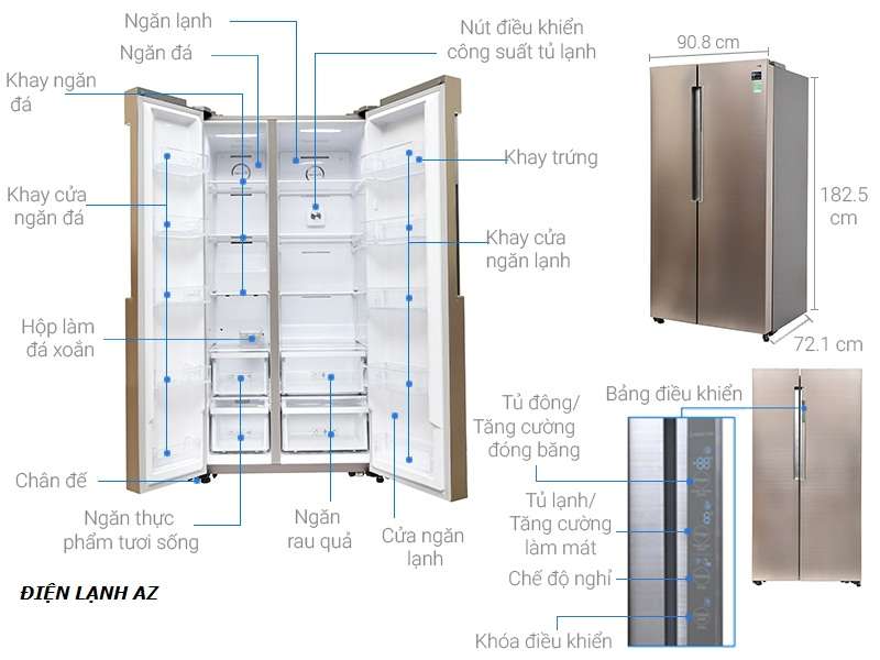 kich thuoc tu lanh samsung side bi side samsung 641l