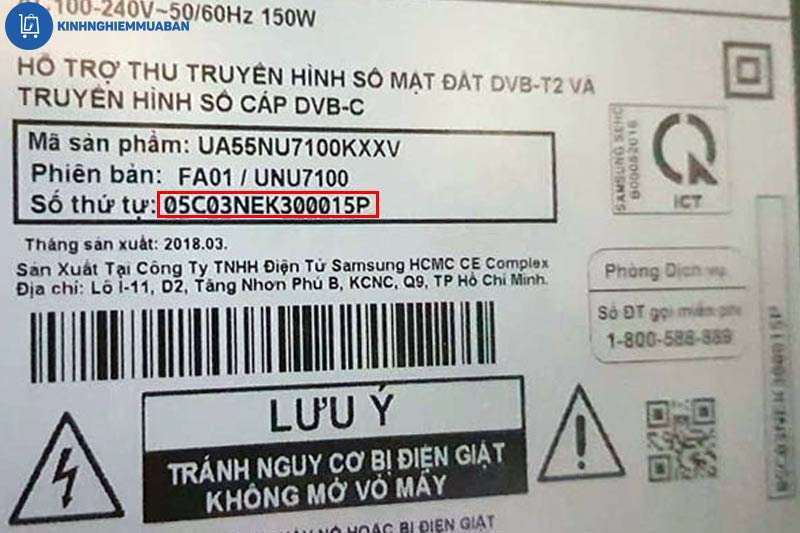 kiểm tra bảo hành tivi samsung