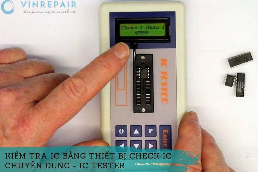 kiểm tra IC bằng thiết bị test IC chuyên dụng