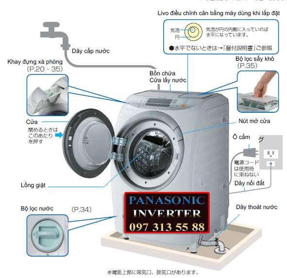 Phân tích cách lắp đặt máy giặt nội địa nhật cho đúng cách