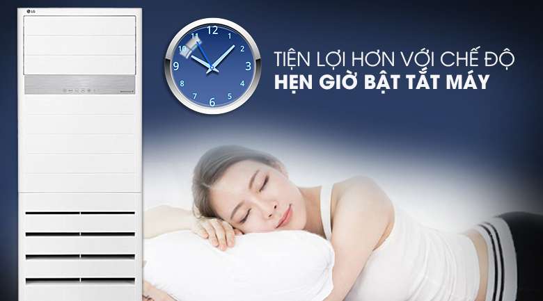 Máy lạnh Tủ đứng LG Inverter 5 HP APNQ48GT3E4-Tiện lợi, kiểm soát thời gian hoạt động của máy nhờ chế độ hẹn giờ
