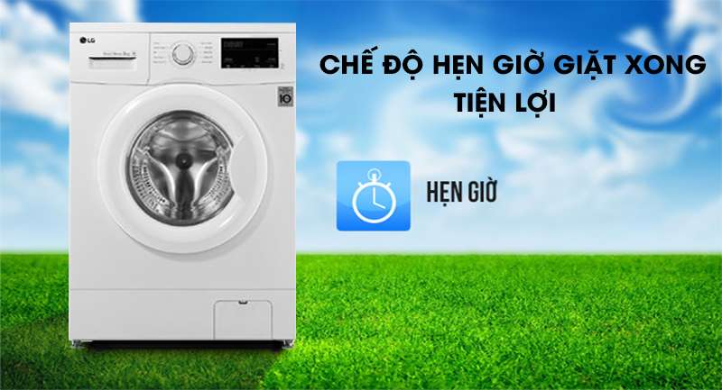 Máy giặt LG Inverter 8 kg FM1208N6W-Tiết kiệm thời gian cùng chế độ hẹn giờ giặt 