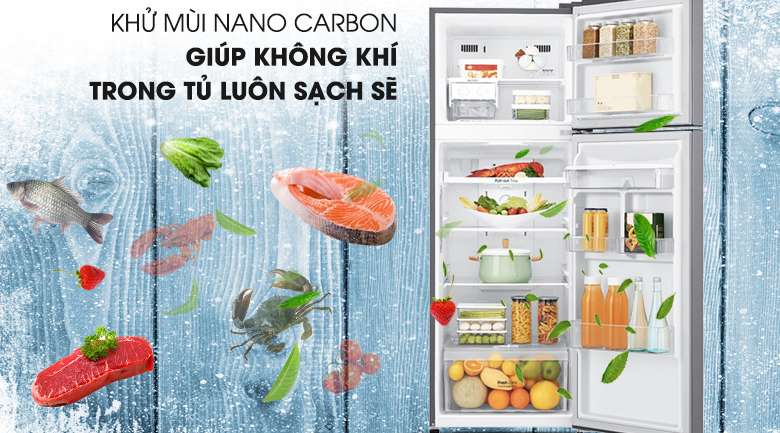 Khử mùi Nano Carbon - Tủ lạnh LG Inverter 255 lít GN-D255PS