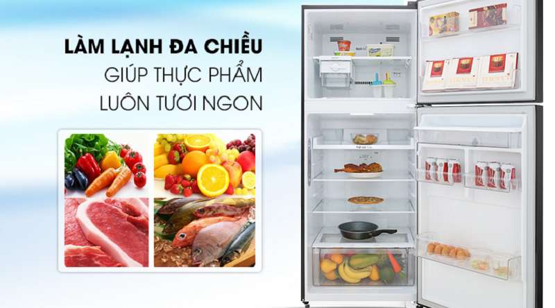 Tủ lạnh LG Inverter 393 lít GN-D422BL-Làm lạnh thực phẩm toàn diện với công nghệ đa chiều