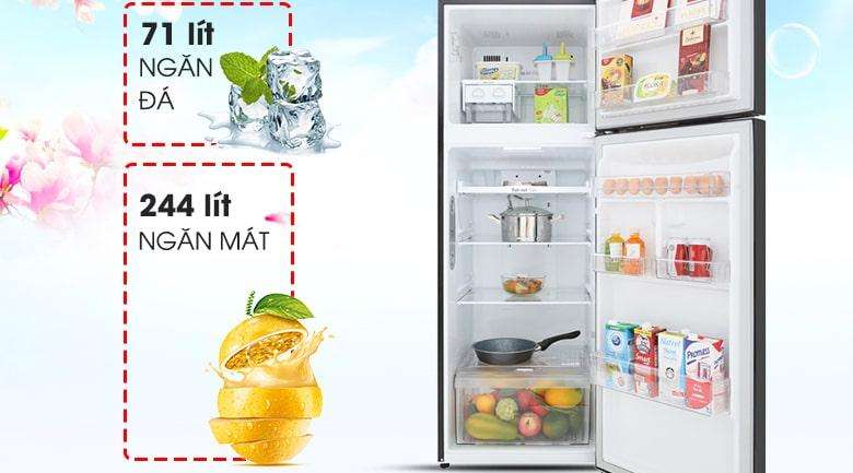 Tủ lạnh LG GN-M315BL có dung tích thích hợp với 3-4 người sử dụng