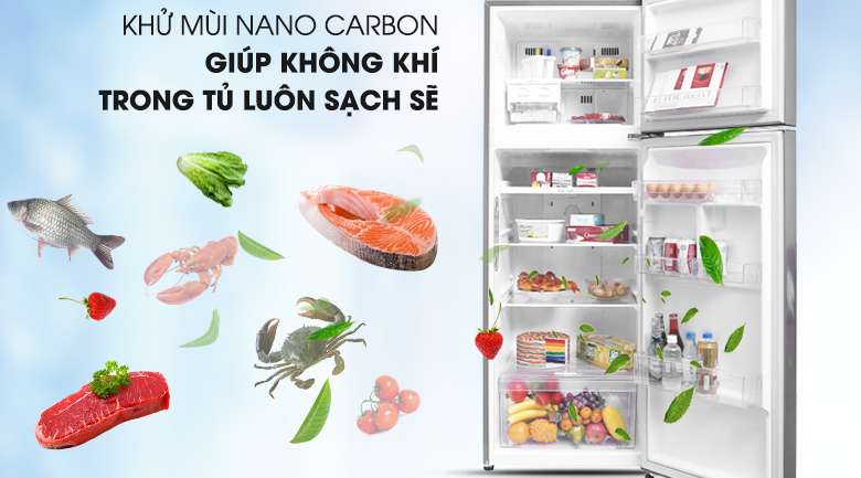 Khử mùi Nano Carbon - Tủ lạnh LG Inverter 315 lít GN-M315PS