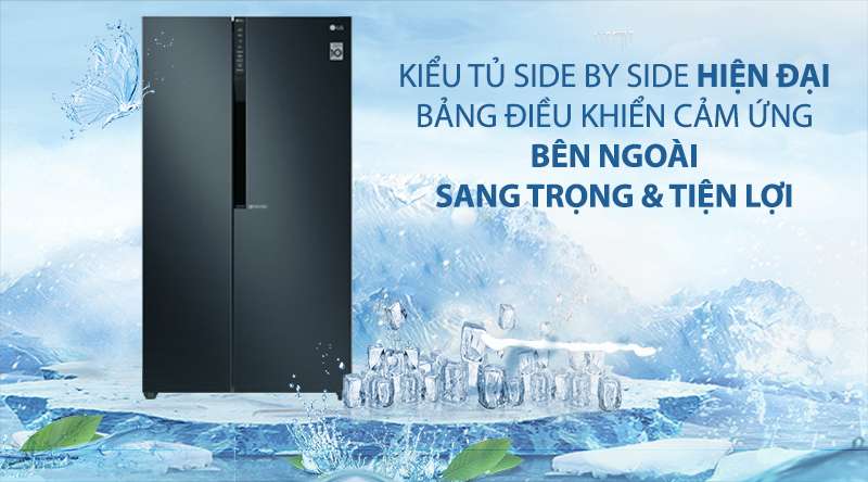 Tủ lạnh LG GR-B247WB là dòng tủ lạnh hiện đại với bảng điều khiển bên ngoai sang trọng