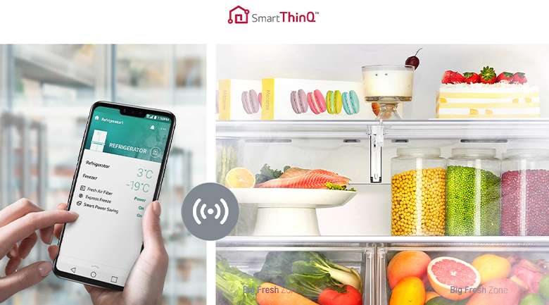 Điều khiển tủ lạnh ở mọi nơi bằng ứng dụng SmartThinQ