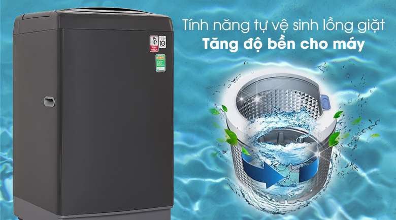 Máy giặt LG TH2111DSAB giúp máy bền bỉ hơn với tính năng tự vệ sinh lồng giặt
