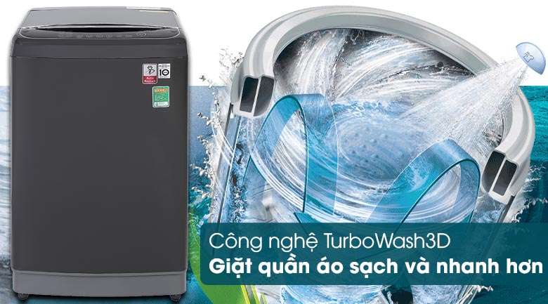 Máy giặt LG TH2111DSAB trang bị công nghệ giặt TurboWash 3D