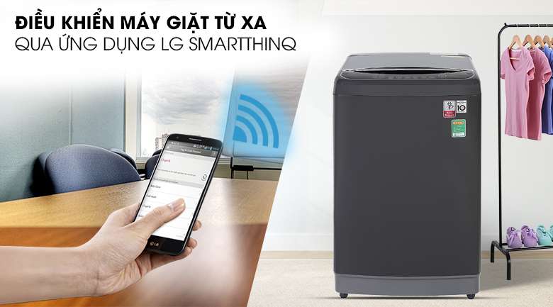 Điều khiển máy giặt LG TH2111DSAB từ xa qua ứng dụng LG SmartThinQ 