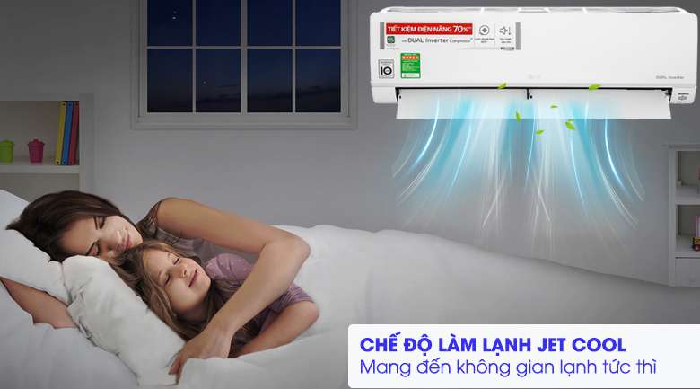 Máy lạnh LG Inverter 1 HP V10API1 - Làm lạnh nhanh