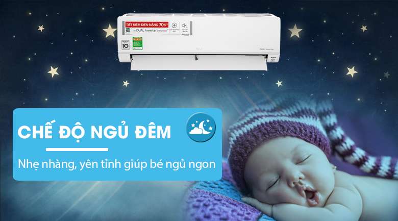 Máy lạnh LG Inverter 1 HP V10API1 - Ngủ đêm
