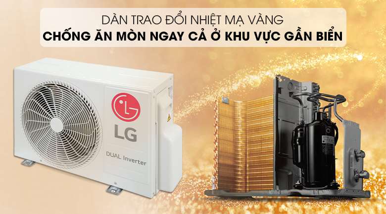 Máy lạnh LG V13ENH1 - dàn trao đổi nhiệt mạ vàng