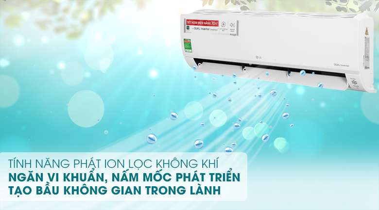 Máy lạnh LG Inverter 2 HP V18API1  - Phát Ion lọc không khí