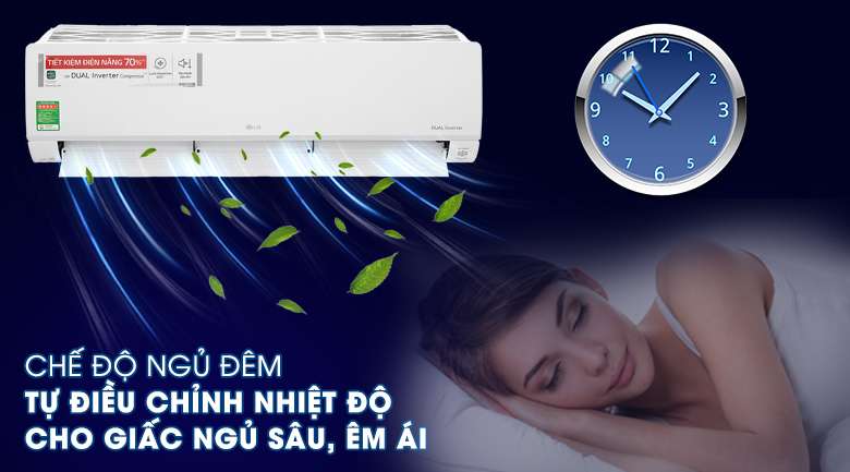 Máy lạnh LG Inverter 2 HP V18API1  - Chế độ ngủ đêm 
