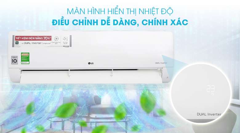 Máy lạnh LG Inverter 2 HP V18ENF - Màn hình hiển thị nhiệt độ