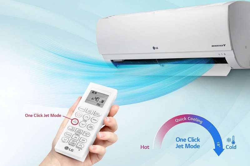 Máy lạnh LG Inverter 2 HP V18ENF - Chế độ Jet Cool - Máy lạnh LG Inverter 2 HP V18EN