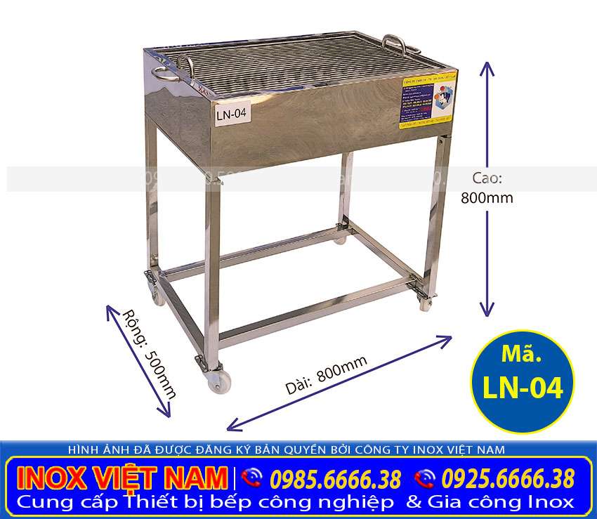 Lò nướng than BBQ inox