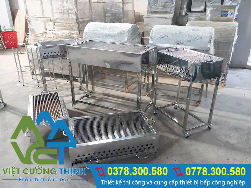 Lò nướng bbq, bếp nướng than inox, lò nướng inox ngoài trời với chất liệu inox 304 cao cấp.