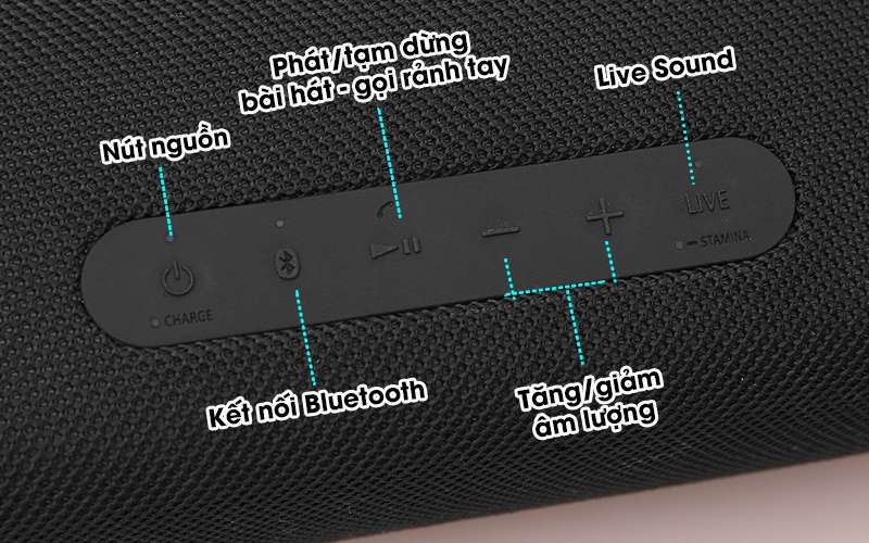 Loa bluetooth Sony SRS-XB43 - Chức năng đa dạng dễ chỉnh với các phím