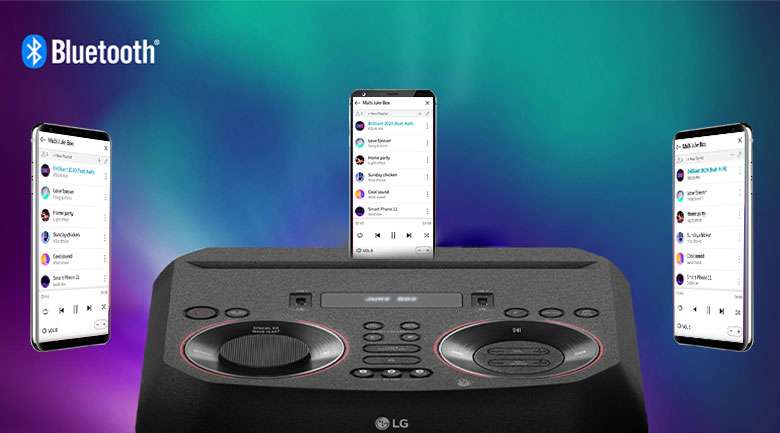 Loa Karaoke LG Xboom RN5 - Chuyển đổi giữa 3 điện thoại
