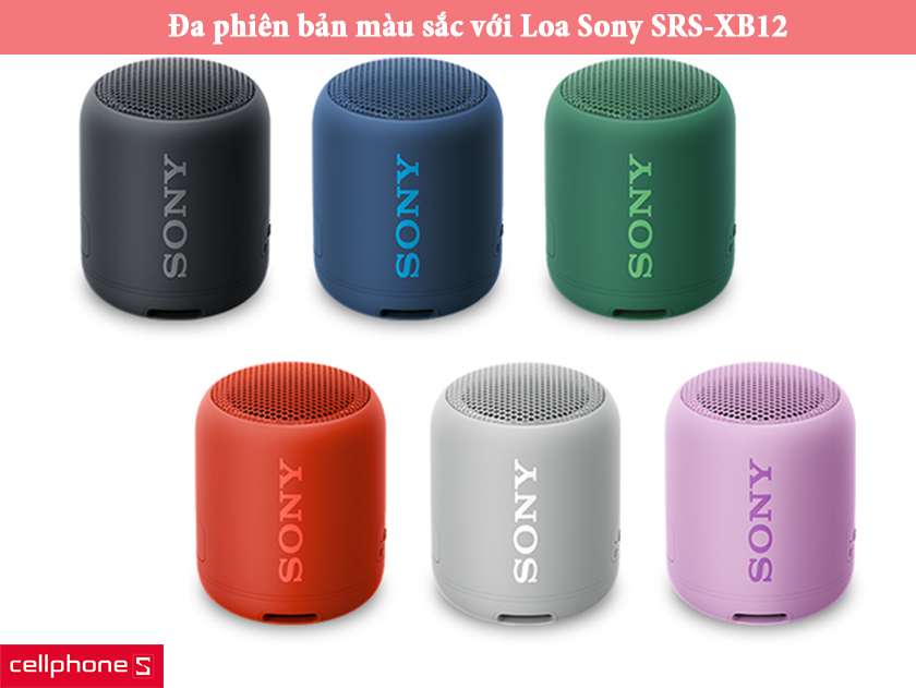 Loa Sony SRS-XB12 với nhiều phiên bản màu sắc ấn tượng 