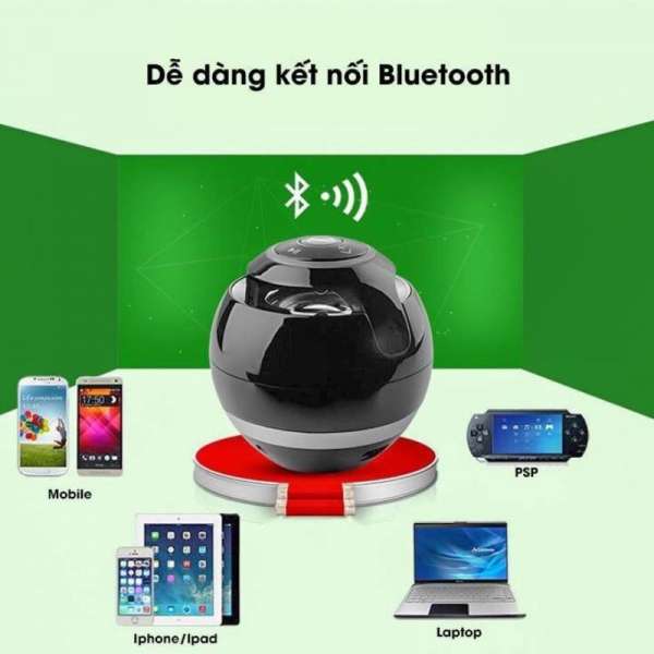 Loa Mini Trứng Bluetooth 360 Di Động Quả Cầu Tròn Hỗ Trợ Cắm Thẻ Nhớ Độc Đáo