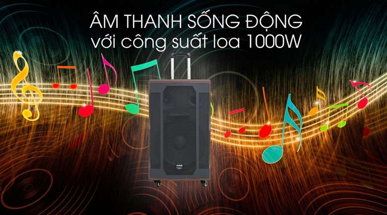 Loa kéo Karaoke Mobell K1507 có công suất 1000W