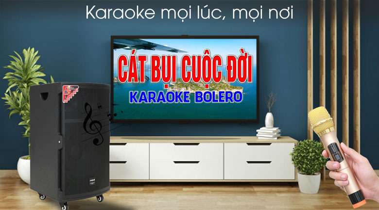 Loa kéo Karaoke Mobell tặng kèm 2 micro