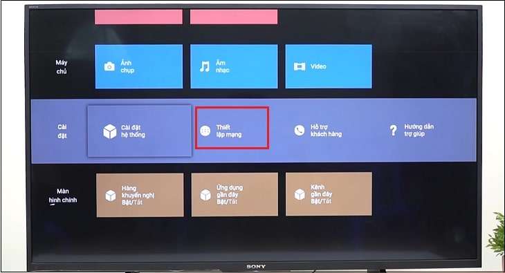 Hướng dẫn cách kiểm tra kết nối Internet trên tivi Sony