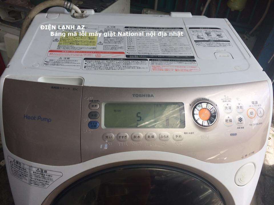 Bảng Mã Lỗi Máy Giặt NATIONAL Nội Địa Nhật Đầy Đủ Chuẩn 100%