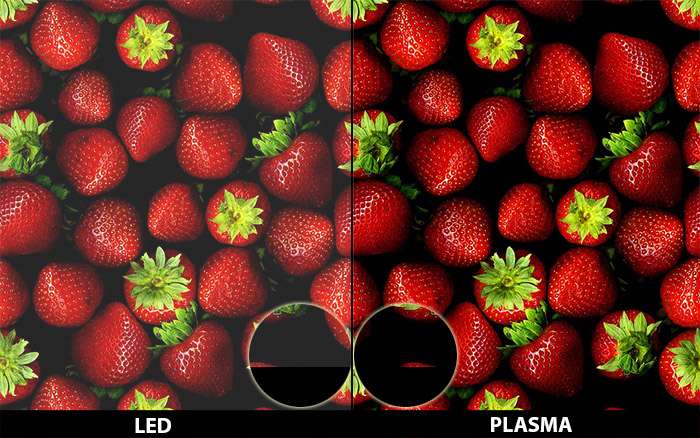 Màu đen và sắc đỏ trên tivi Plasma sâu và rực rỡ hơn hẳn tivi LED