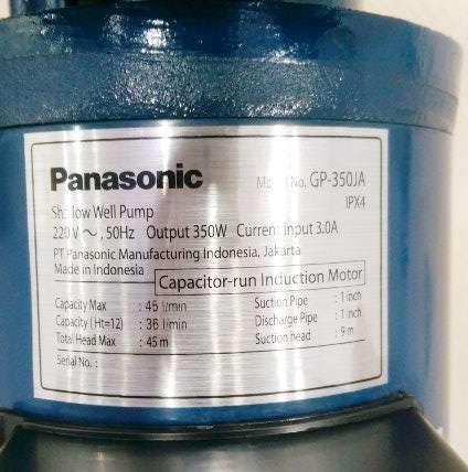 Máy bơm nước Panasonic GP-350JA 350W - Máy bơm nước đẩy cao