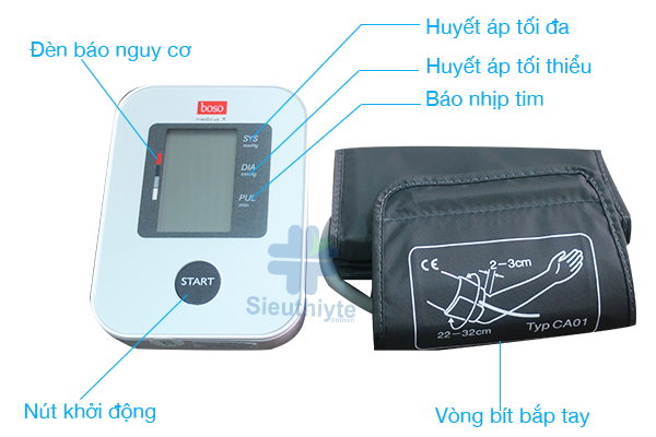 Máy đo huyết áp điện tử bắp tay Boso Medicus X