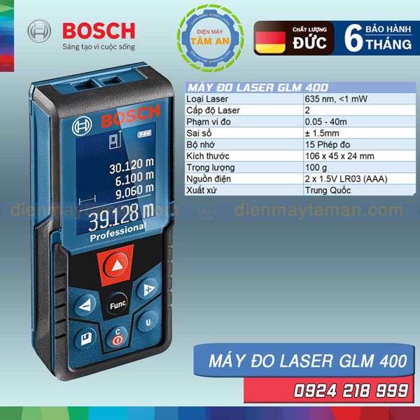 Máy đo khoảng cách Laser Bosch GLM 400 Chính hãng – Giao nhanh | Máy đo khoảng cách khác