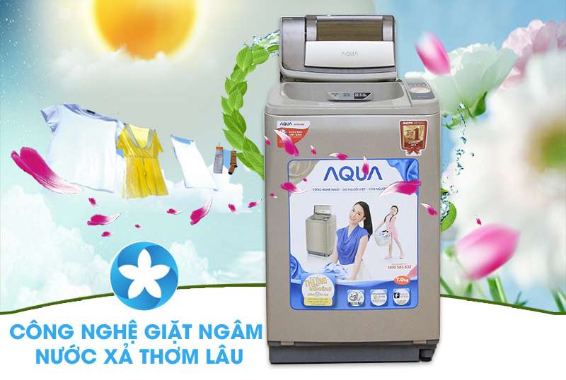 Giặt thơm - Máy giặt Aqua 7 Kg AQW-U700Z1T